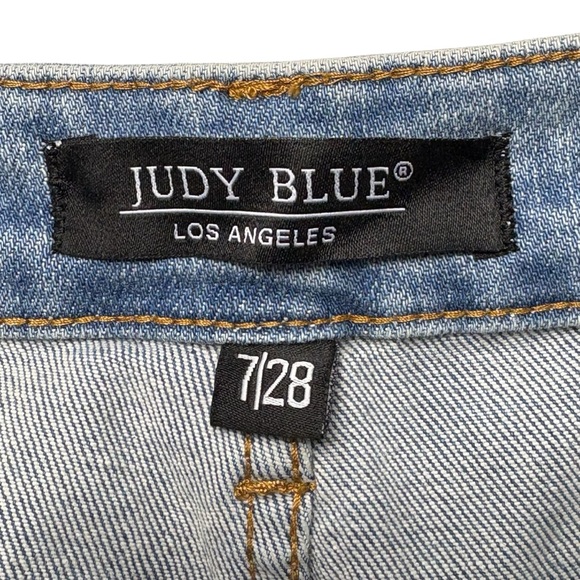 Judy Blue Jeans 7/28 High Waist Patch Pocket & Destroy Boyfriend Denim 88825 - Picture 13 of 16